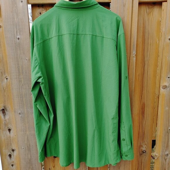 Columbia Omni Shield UV Protection Long Sleeve Shirt Men's XXL Green - Picture 8 of 8